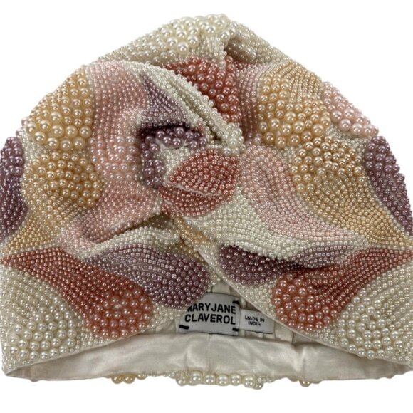 Mary Jane Claverol Satin "Bali" Turban - Picture 2 of 9